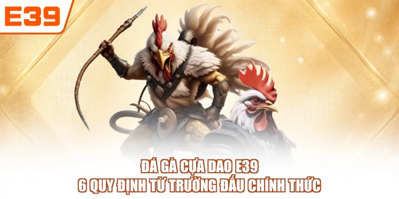 Đá Gà Cựa Dao E39 - 6 Quy Định Từ Trường Đấu Chính Thức