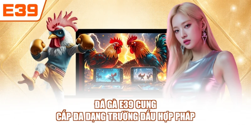 Đá gà E39 cung cấp đa dạng trường đấu hợp pháp
